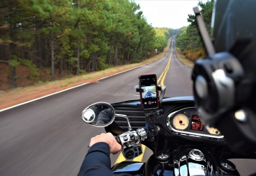 Motorcycle rider on north carolina roads